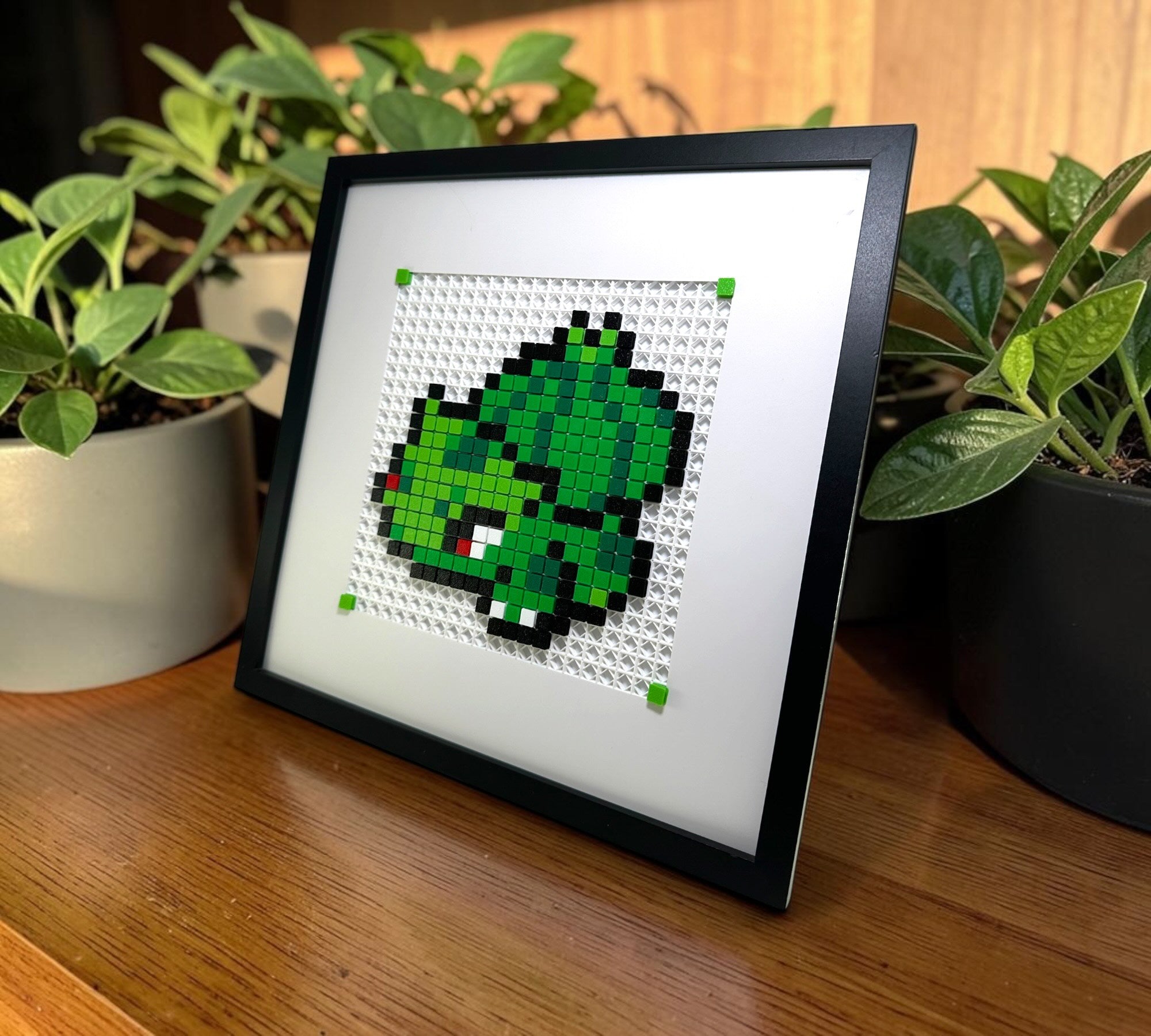 Bulbasaur pixel art kit — styled render