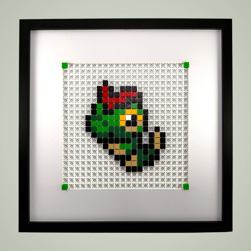 Caterpie framed pixel art kit