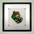 Caterpie framed pixel art kit