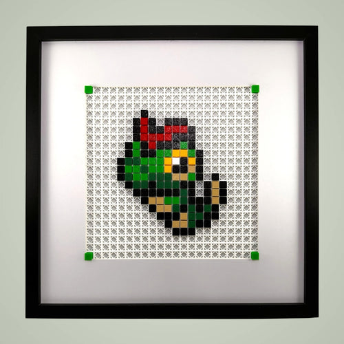 Caterpie framed pixel art kit