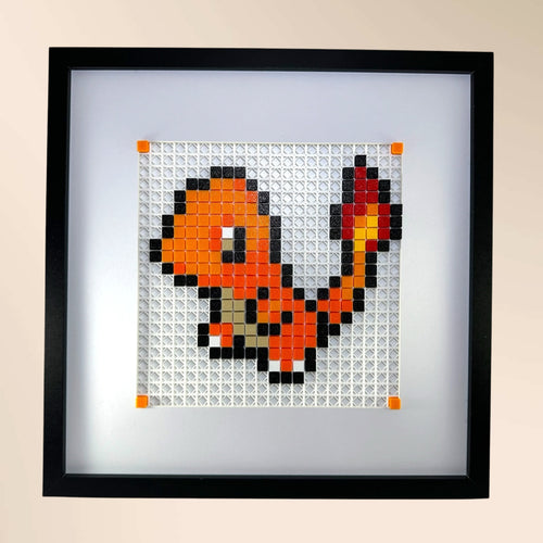 Charmander framed pixel art kit