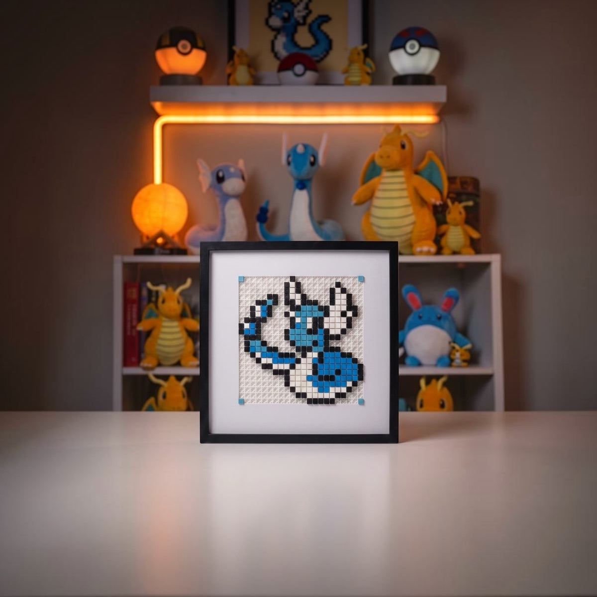 Dragonair pixel art kit product shot