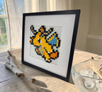 Dragonite pixel art kit styled render