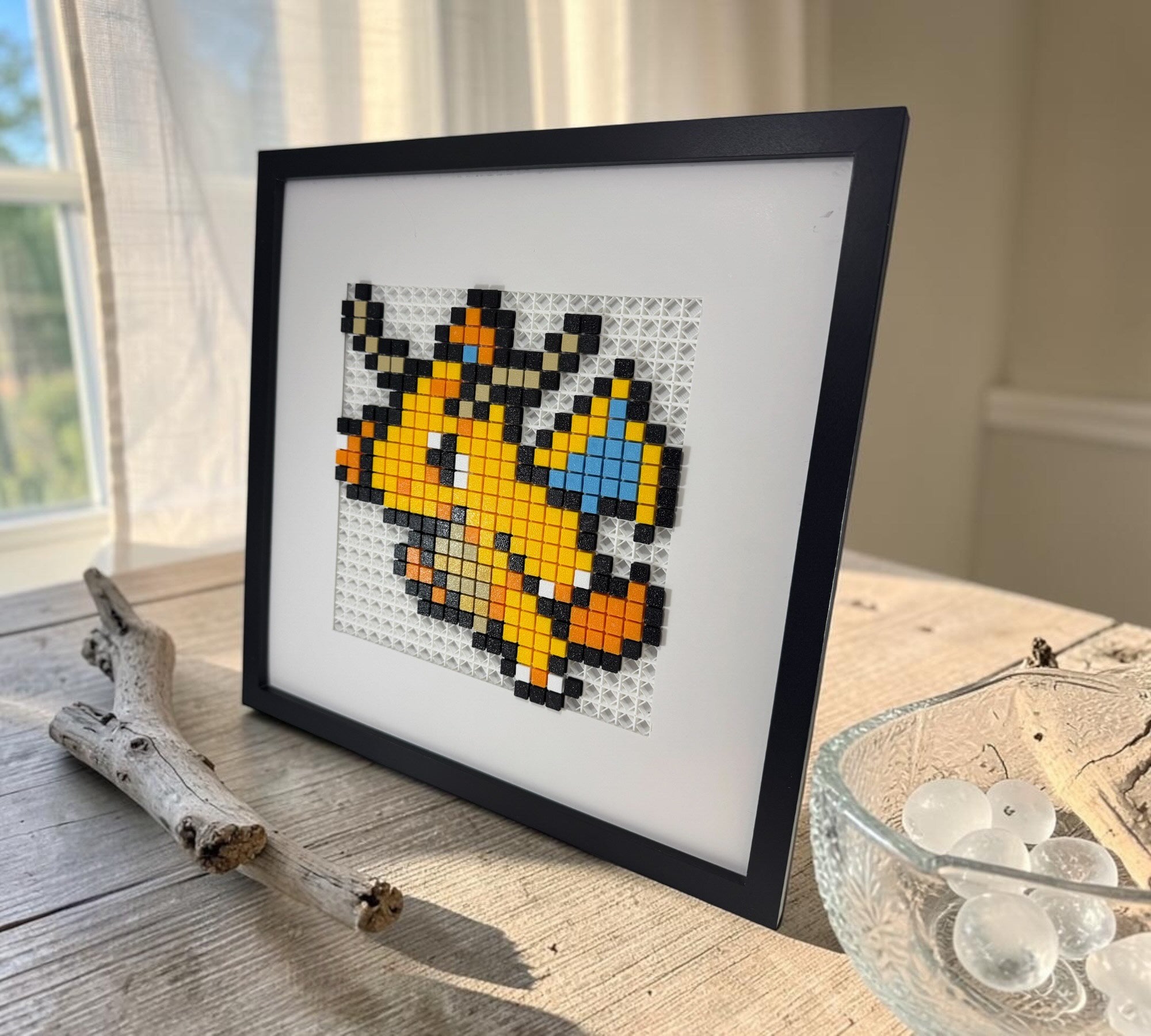 Dragonite pixel art kit styled render