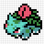 Ivysaur pixel art build map
