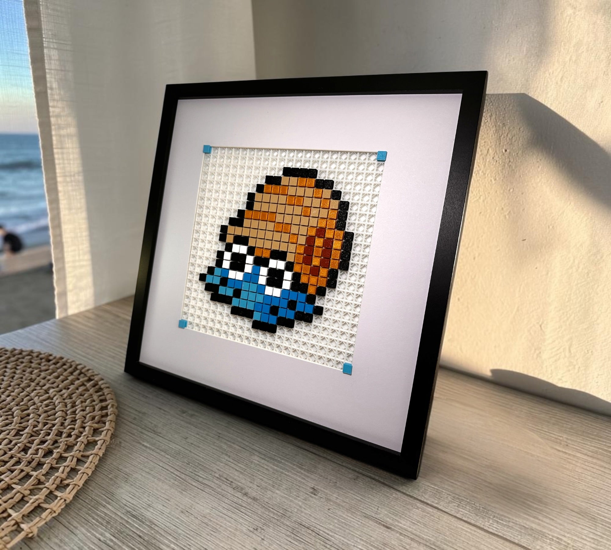 Omanyte pixel art kit styled render