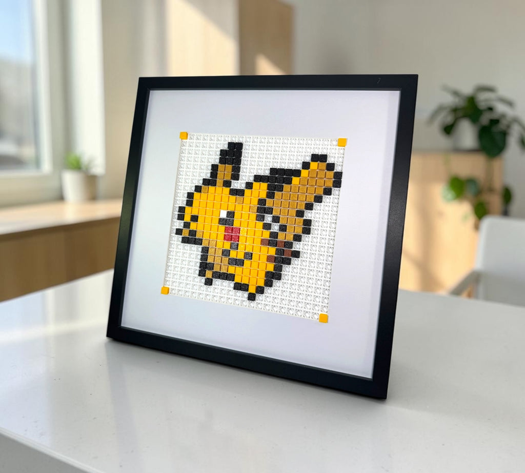 Pikachu pixel art kit styled render