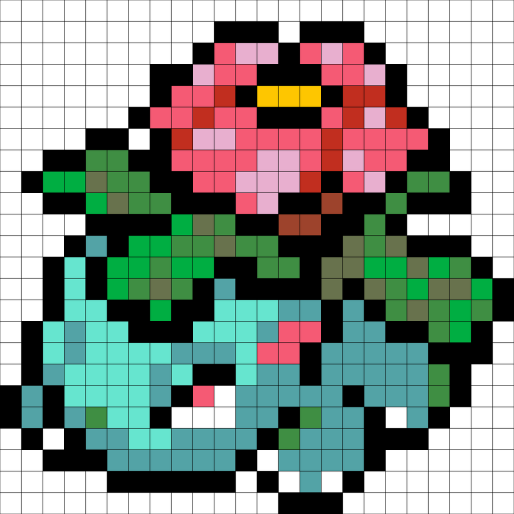 Venusaur pixel art build map