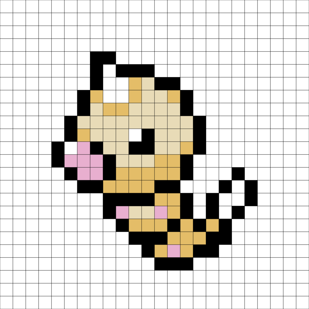 Weedle Pixel Art Kit — Kit No. 13 build map